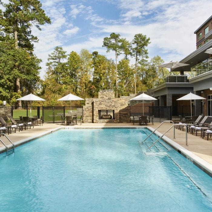 The StateView Hotel Raleigh, NC has a huge outdoor salt-water pool. 