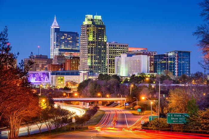 Skyline of Raleigh, North Carolina