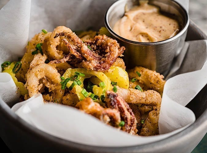 Fried Calamari at Flask & Beaker - one of the best restaurants in Raleigh