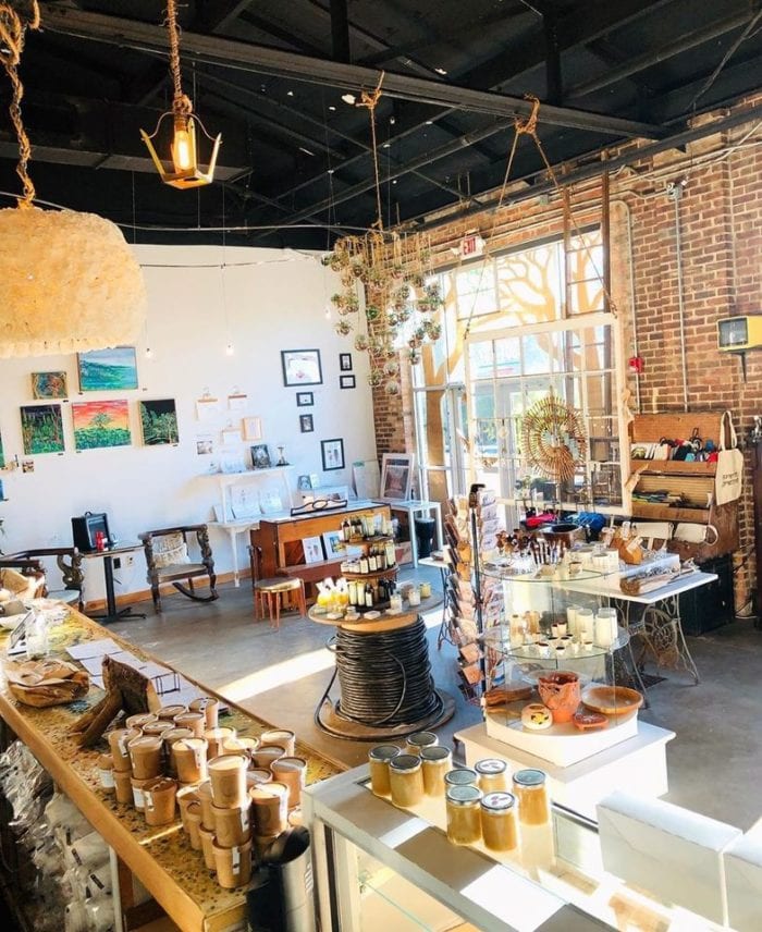 Lucky Tree, one of the best coffee shops in Raleigh, NC, has a full boutique in their shop with items for sale by local artists and artisans. 